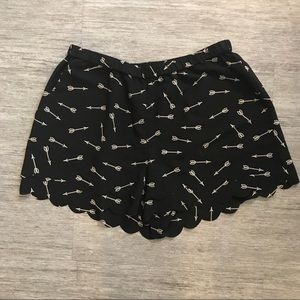 Anthropologie Scalloped Shorts